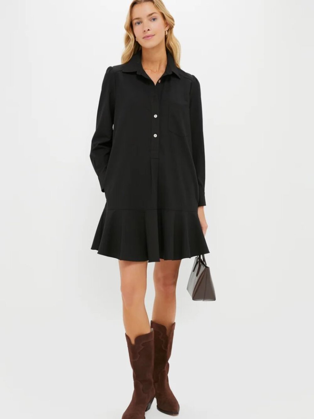TUCKERNUCK Callahan Shirt Dress Black, Large